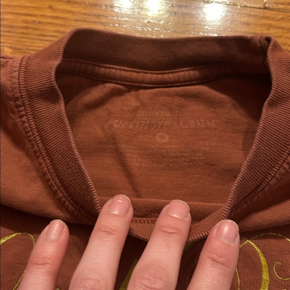 Taylor Swift long sleeved (cut off ) t-shirt Evermore Gold Rush size M - Picture 4 of 6